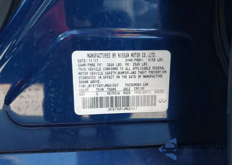 2018 Infiniti Q50 3.0T Sport z USA, uszkodzony, nr VIN JN1EV7AR1JM441047